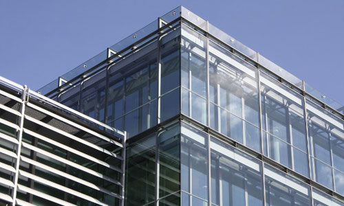 Glassy office building
