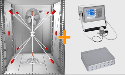 Komplettsystem für die Temperatur- und Feuchtevalidierung in Klimakammern.