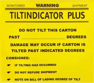 Warn-Aufkleber für Tiltindicator Plus